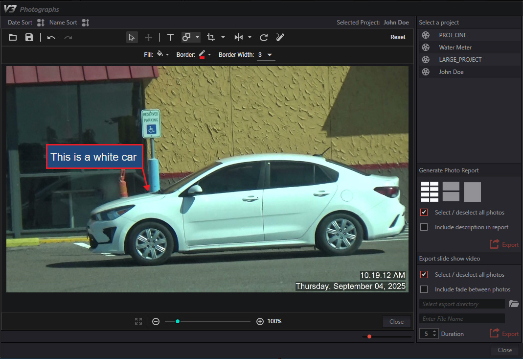 V3 Video Editor stillshot editing tools