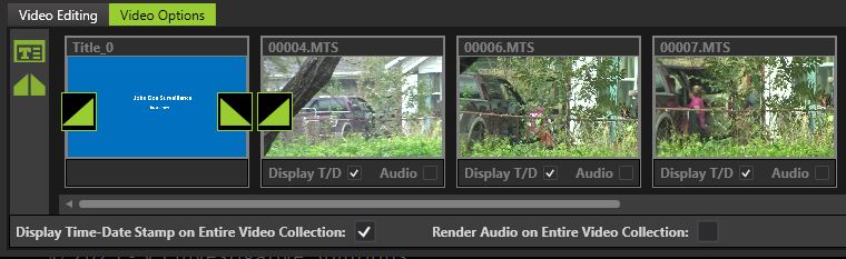 Add custom titles and fades with the video options feature.